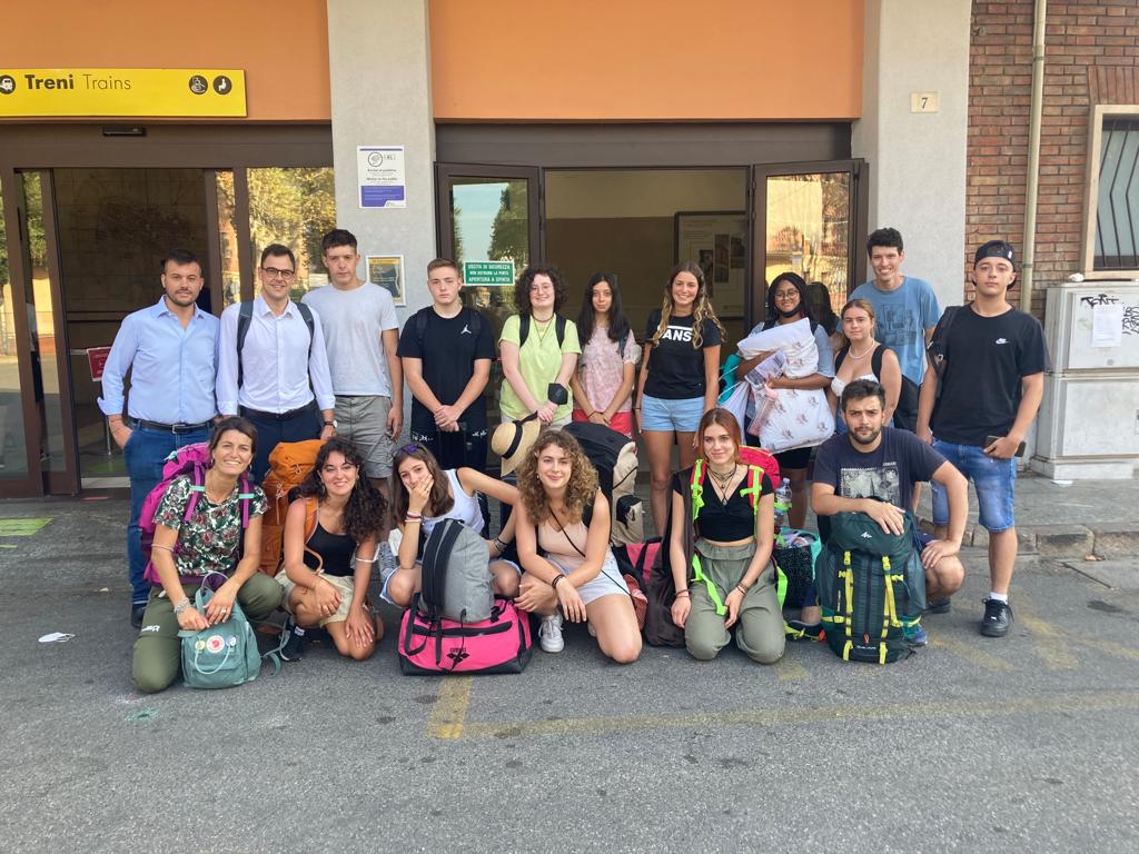 i ragazzi in partenza