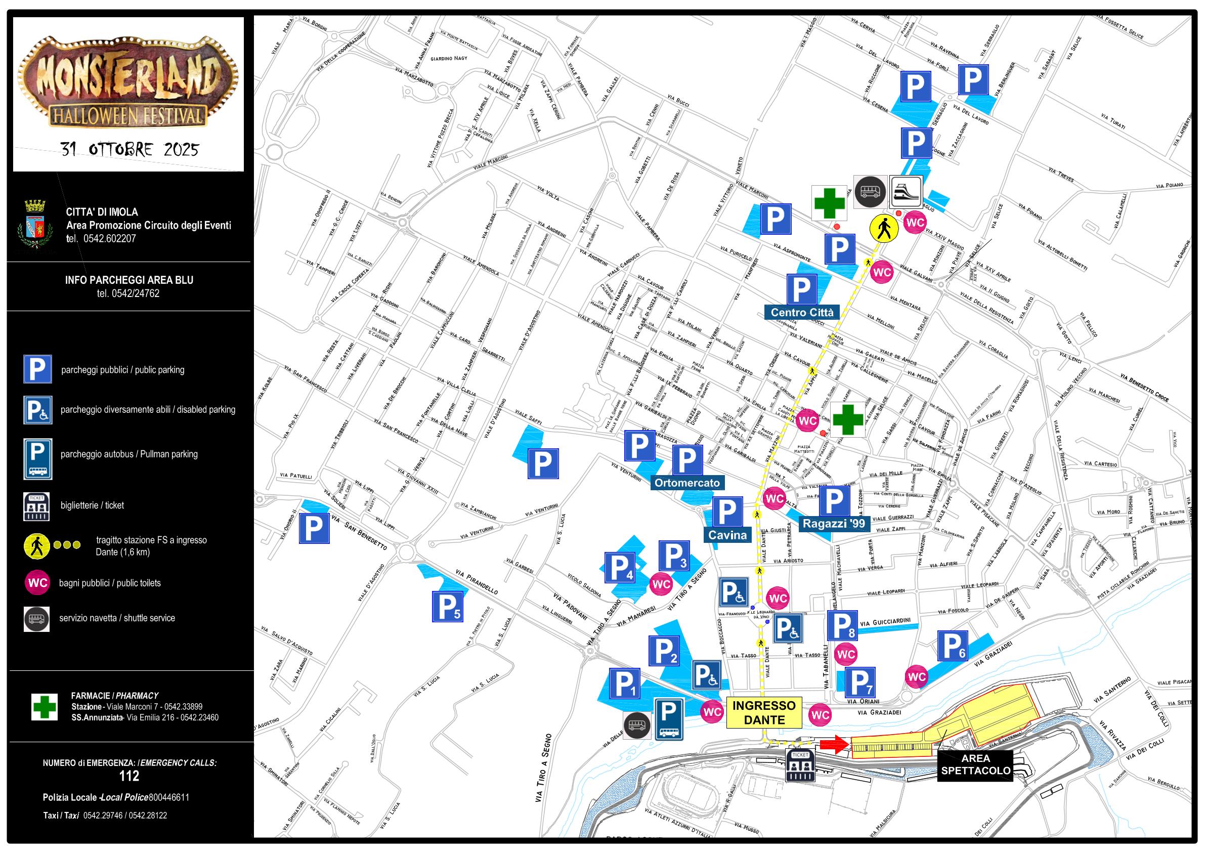 Mappa viabilità e parcheggi