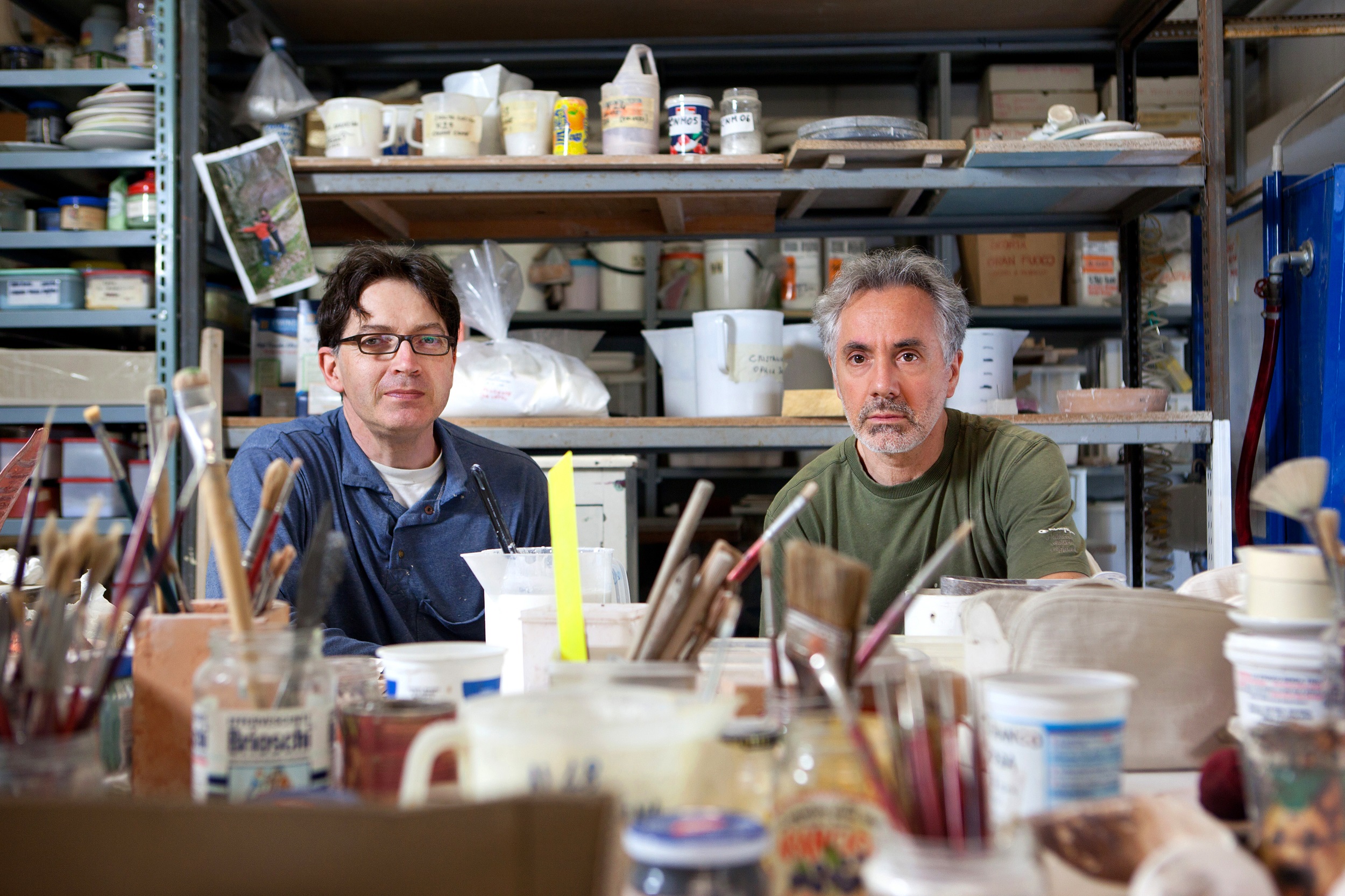Bertozzi&Casoni nel loro studio artistico