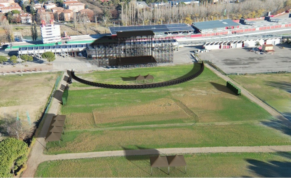 rendering dell'arena allestina